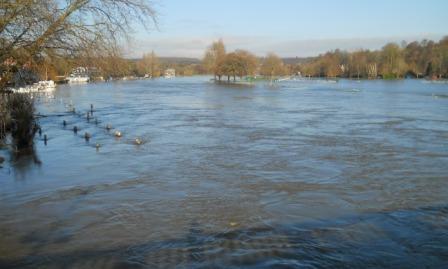 Floods from Henley bridge Nov 2012